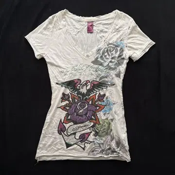 Ed Hardy 반팔 V넥 티셔츠