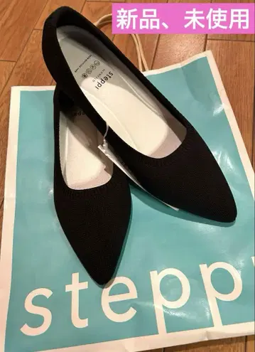 steppi 플랫 스틸레토 블랙 6H