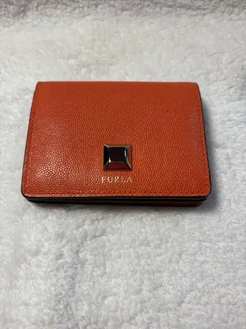 [미사용품] FURLA 반지갑 오렌지 컬러