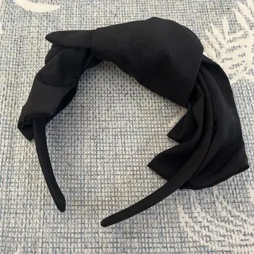 블랙 리본 머리띠 미사용 새상품급