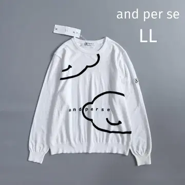 택 포함 앤퍼시 코튼 크루넥 긴팔 니트 LL