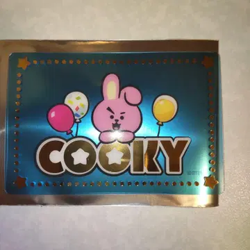 BT21 오리지널 금박 클리어 카드 COOKY