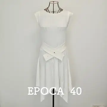 EPOCA 화이트 비대칭 원피스 사이즈 40