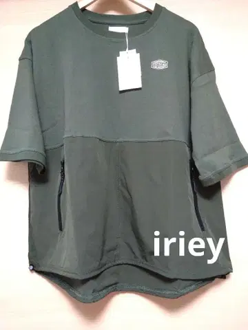 iriey 엄청난 인기 스트레치 나일론 절개 티셔츠 F