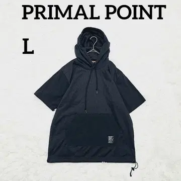 [ PRIMAL POINT ] 풀오버 후데트 L 블랙 후드티