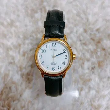 TIMEX 쿼츠 손목시계 블랙 골드 여성용 타이맥스