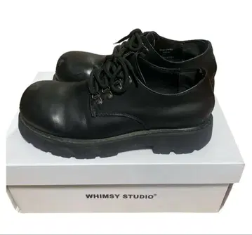 WHIMSY STUDIO 블랙 레이스업 슈즈