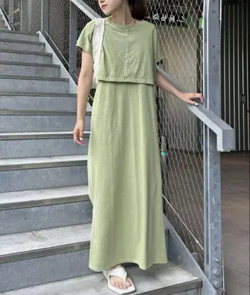 차오패닉 티피 크롭 TEE 포함 멀티 원피스