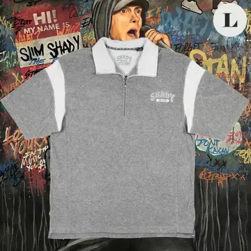 그레이/공식 Eminem [SHADY Ltd] 벨로아 지퍼 맨투맨 L