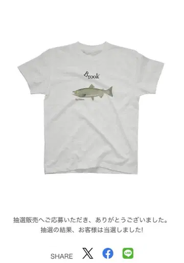 brook Ash 2024ss Red Salmon S/S Tee M