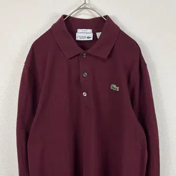 USA 구제 의류 lacoste 라코스테 긴팔 피케 셔츠 크림슨