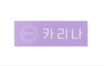 aespa 카리나/ smtown 팝업 한정 네임 배지