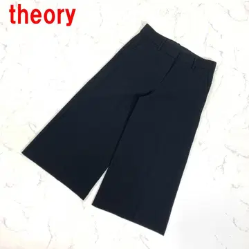 A6709 띠어리 가우초 와이드 팬츠 슬랙스 블랙 S