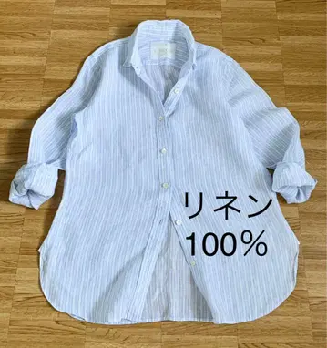 23구 x LIBECO 린넨 100% 스트라이프 긴팔 셔츠