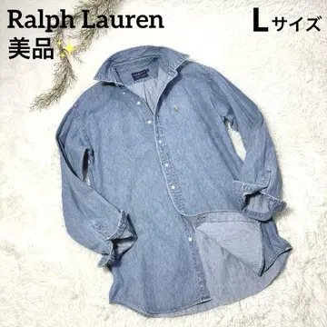 새상품급 Ralph Lauren 바지 셔츠 컬러풀 포니 L