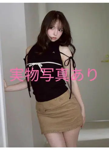 ANDMARY Adele 리본 탱크 black