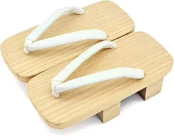 남성용 일본 나막신 2단 오동나무 일본제 나막신 흰색 2L