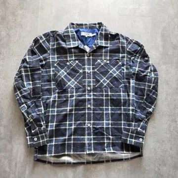 nonnative 오픈 카라 프린트 체크 플란넬 셔츠