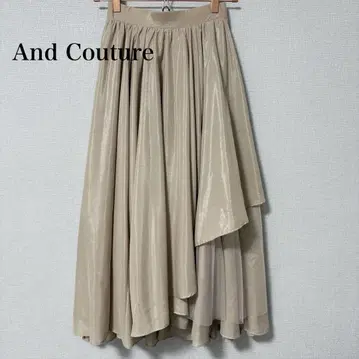 [미품] And Couture 앙드 쿠튀르 베이지 플레어 스커트