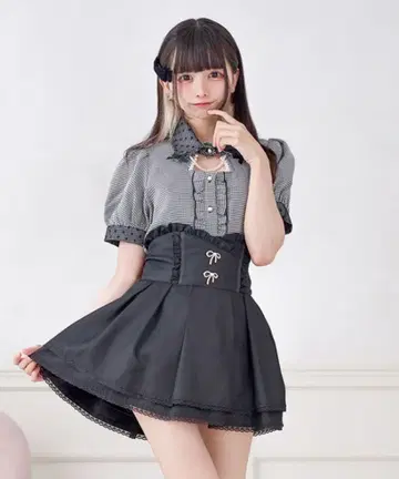 Pal elfy 하운드투스 체크 블라우스