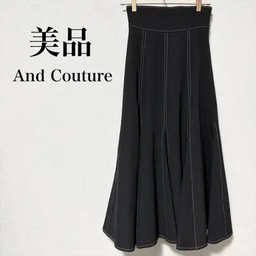 [ 새상품급 ] AndCouture 더블 크로스 배색 스티치 스커트