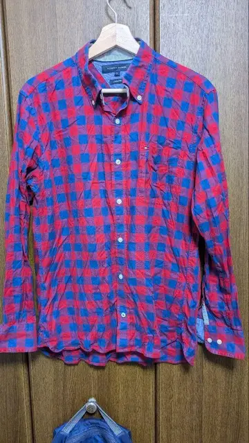 TOMMY HILFIGER 체크 셔츠 L