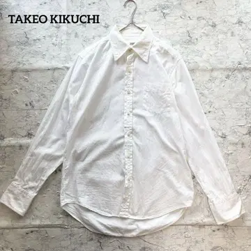 [TAKEO KIKUCHI] 다케오 키쿠치 핀홀 셔츠 화이트 심플