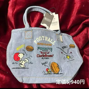 새상품 스누피 PEANUTS ROOTOTE 자수 토트백