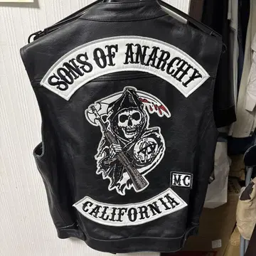 Sons of Anarchy 가죽 베스트 새상품급