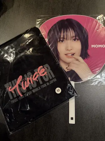 TWICE MOMO 티셔츠 M 사이즈 부채 세트