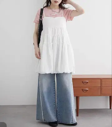 wcloset 벌룬 미니 캐미 원피스 더블 클로젯