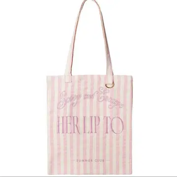 Scoop and Escape Tote pink stripe