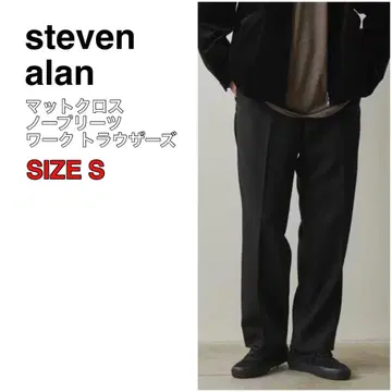 컨디션 최상 steven alan 매트 크로스 노플리츠 워크 트라우저