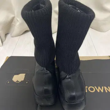 루즈 커버 청키 부츠 블랙