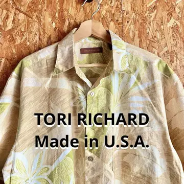 TORI RICHARD 알로하 셔츠 미국제 보태니컬 반팔 셔츠