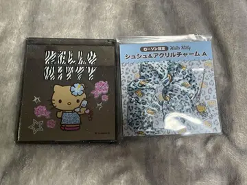 Hello Kitty 스크런치 & 접이식 거울 세트 로손 한정품