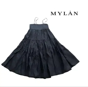 레어 컬러 MYLAN 백리본 원피스 린넨 100%