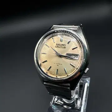 SEIKO 5 ACTUS 오토매틱 시계 베이지 다이얼 7019-7060
