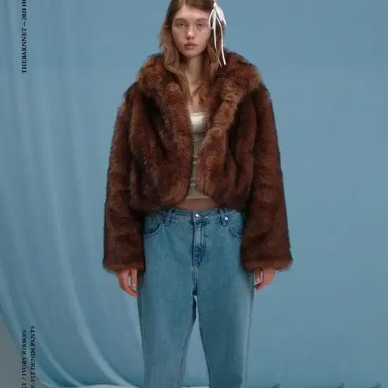 Patine Cropped Eco-Fur Jacket - ivory The Barnnet Patine Cropped