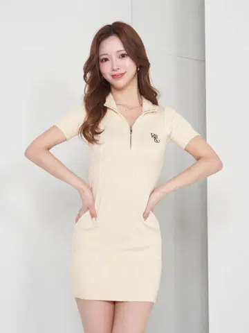 Darich 로고 케이블 니트 미니 원피스