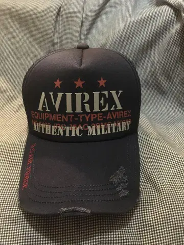 아비렉스 AVIREX 메쉬 캡 모자 자수 데미지 가공