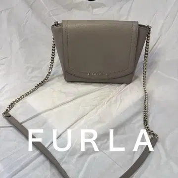 FURLA 그레이 숄더백 GOLD 체인 가죽