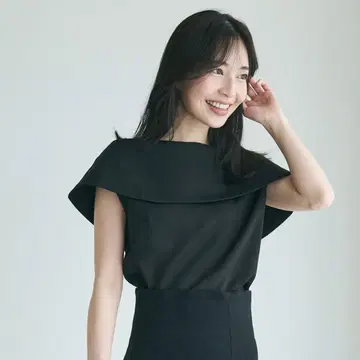 [미사용 새상품] basement online 케이프 블라우스