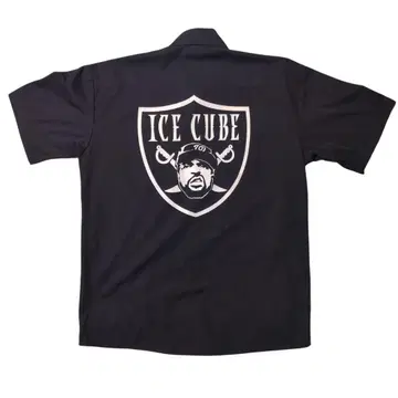 00년대 잭 다니엘 ICE CUBE 반팔 워크 셔츠 래퍼