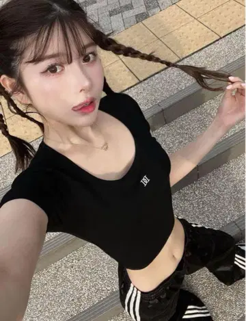 darich DD 크롭 T셔츠 블랙