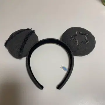 미키 데미지 데님풍 머리띠
