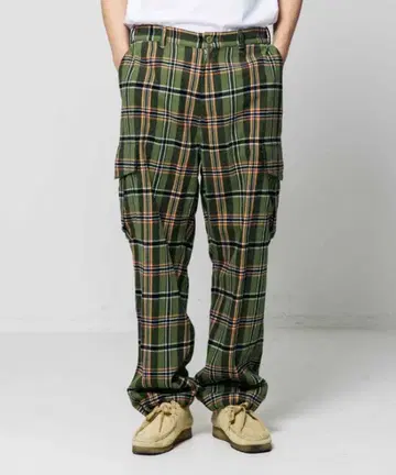 XLARGE 체크 무늬 카고 팬츠 32인치