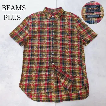 BEABEAMS Peru Pima Work Shirt 체크 꽃무늬 M