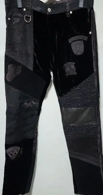 로엔 Roen 히로무 타카하라 와펜 원단 절개 팬츠 33 XL
