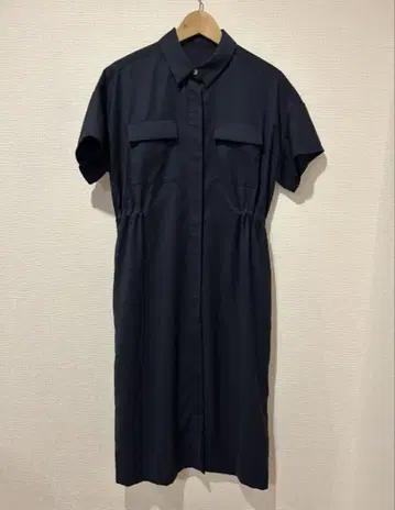 소 롱 셔츠 원피스 네이비 F
